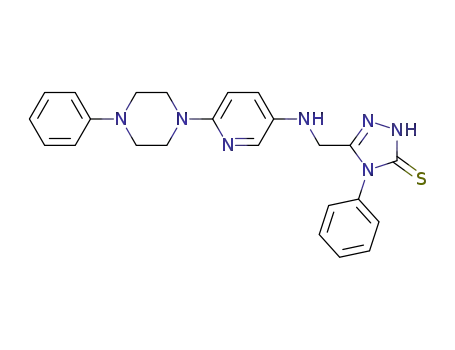 4-phenyl-5-(((6-(4-phenylpiperazin-1-yl)pyridin-3-yl)amino)methyl)-4H-1,2,4-triazole-3-thiol