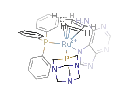 [RuCp(adeninate-κN9)(PPh3)(1,3,5-triaza-7-phosphaadamantane)]