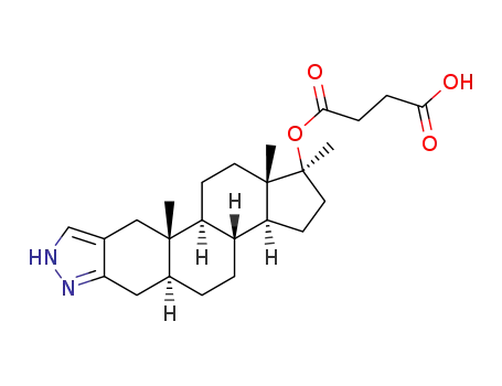 17α-methyl pyrazolo[3′,4′:3,2]-5α-androstane-17β-yl-hemisuccinate