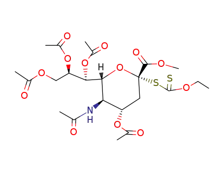 O-ethyl S-[methyl (5-acetamido-4,7,8,9-tetra-O-acetyl-3,5-dideoxy-α-D-glycero-D-galacto-2-nonulopyranosyl)onate] dithiocarbonate