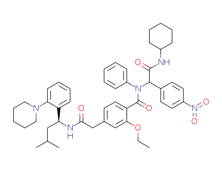 N-(2-(cyclohexylamino)-1-(4-nitrophenyl)-2-oxoethyl)-2-ethoxy-4-(2-((S)-3-methyl-1-(2-(piperidin-1-yl)phenyl)butylamino)-2-oxoethyl)-N-phenylbenzamide