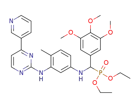 diethyl ((3,4,5-trimethoxyphenyl)((4-methyl-3-((4-(pyridin-3-yl)pyrimidin-2-yl)amino)phenyl)amino)methyl)phosphonate