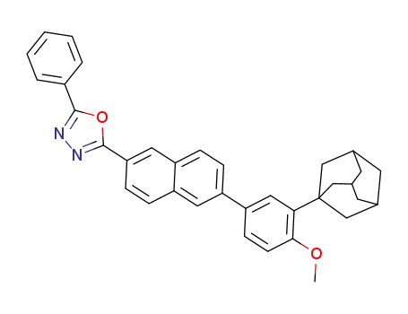 2-(6-(3-((3r,5r,7r)-adamantan-1-yl)-4-methoxyphenyl)naphthalen-2-yl)-5-phenyl-1,3,4-oxadiazole