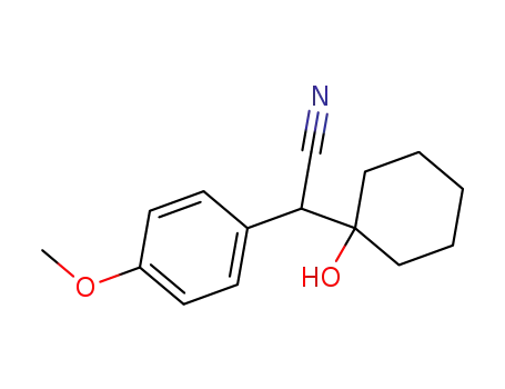 Molecular Structure of 93413-76-4 (1-[Cyano-(p-methoxyphenyl)methyl]cyclohexanol)
