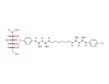 Molecular Structure of 18472-51-0 (Chlorhexidine digluconate)