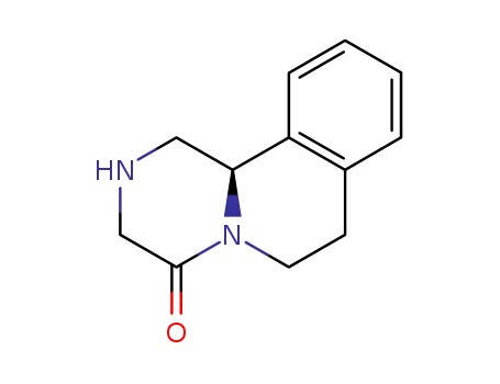 Molecular Structure of 55375-92-3 ((R)-2,3,6,7-Tetrahydro-1H-pyrazino[2,1-a]isoquinolin-4(11bH)-one)