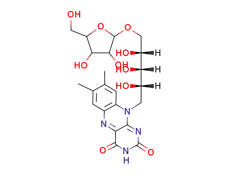 Molecular Structure of 114590-52-2 (Riboflavin, 5'-O-a-D-ribofuranosyl- (9CI))