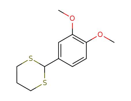  Click for larger view .Molecular Structure of 50766-67-1 (2-(3,4-DIMETHOXY-PHENYL)-[1,3]DITHIANE)