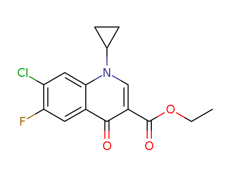 3-Quinolinecarboxylicacid, 7-chloro-1-cyclopropyl-6-fluoro-1,4-dihydro-4-oxo-, ethyl ester