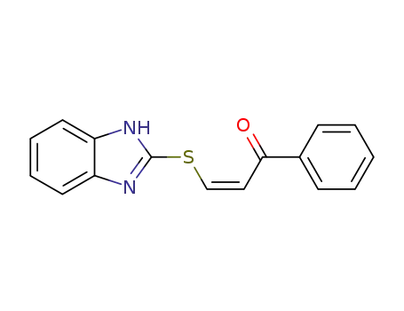Molecular Structure of 103742-55-8 ((E)-3-(1H-benzoimidazol-2-ylsulfanyl)-1-phenyl-prop-2-en-1-one)