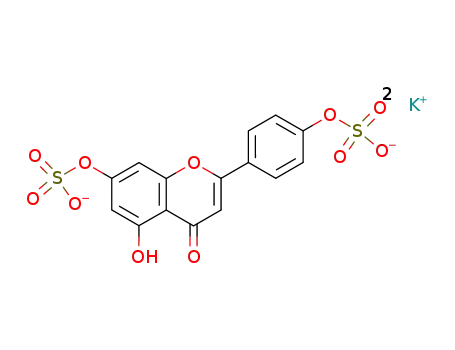 4H-1-Benzopyran-4-one, 5-hydroxy-7-(sulfooxy)-2-[4-(sulfooxy)phenyl]-, dipotassium salt