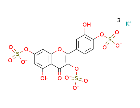 4H-1-Benzopyran-4-one, 5-hydroxy-2-[3-hydroxy-4-(sulfooxy)phenyl]-3,7-bis(sulfooxy)-, tripotassium salt