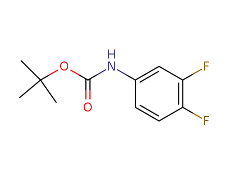 Molecular Structure of 144298-04-4 (Carbamic acid, (3,4-difluorophenyl)-, 1,1-dimethylethyl ester)