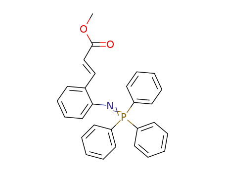 Molecular Structure of 138386-58-0 (2-Propenoic acid, 3-[2-[(triphenylphosphoranylidene)amino]phenyl]-,
methyl ester, (E)-)