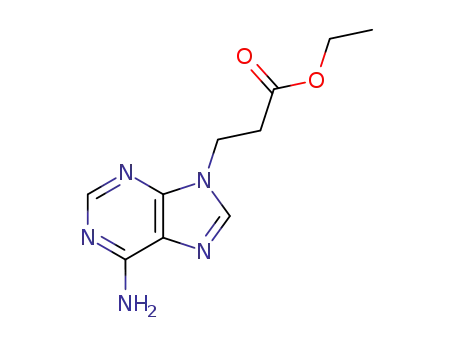 Molecular Structure of 7083-40-1 (9H-Purine-9-propanoic acid, 6-amino-, ethyl ester)