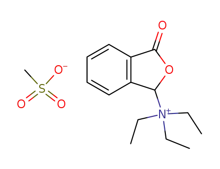 Molecular Structure of 92641-14-0 (1-Isobenzofuranaminium, N,N,N-triethyl-1,3-dihydro-3-oxo-,methanesulfonate)