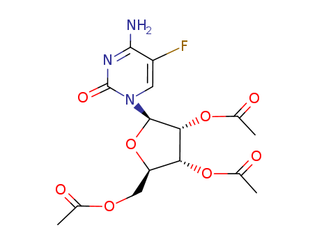 Molecular Structure of 128963-10-0 (Cytidine, 5-fluoro-, 2',3',5'-triacetate)