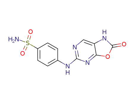 Molecular Structure of 77997-18-3 (p-[(1,2-dihydro-2-oxooxazolo[5,4-d]pyrimidin-5-yl)amino]benzenesulphonamide)