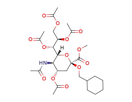 (2S,4S,5R,6R)-4-Acetoxy-5-acetylamino-2-cyclohexylmethoxy-6-((1S,2R)-1,2,3-triacetoxy-propyl)-tetrahydro-pyran-2-carboxylic acid methyl ester