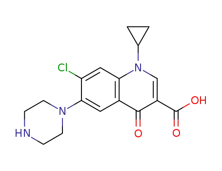 1-cyclopropyl-7-chloro-6-piperazinyl-4-oxo-1,2-dihydroquinoline-3-carboxylic acid
