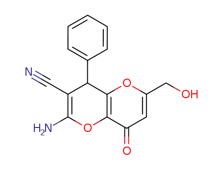 2-amino-4-(phenyl)-4,8-dihydro-6-(hydroxymethyl)-8-oxo-pyrano[3,2-b]pyran-3-carbonitrile