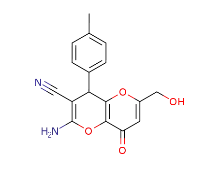 2-amino-4-(4-methylphenyl)-4,8-dihydro-6-(hydroxymethyl)-8-oxo-pyrano[3,2-b]pyran3-carbonitrile
