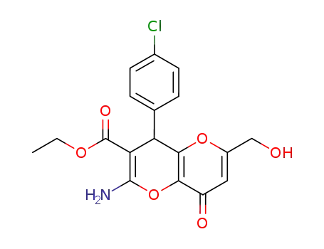 ethyl 2-amino-4-(4-chlorophenyl)-6-(hydroxymethyl)-8-oxo-4,8-dihydropyrano[3,2-b]pyran-3-carboxylate
