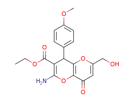 ethyl 2-amino-6-(hydroxymethyl)-4-(4-methoxyphenyl)-8-oxo-4,8-dihydropyrano[3,2-b]pyran-3-carboxylate
