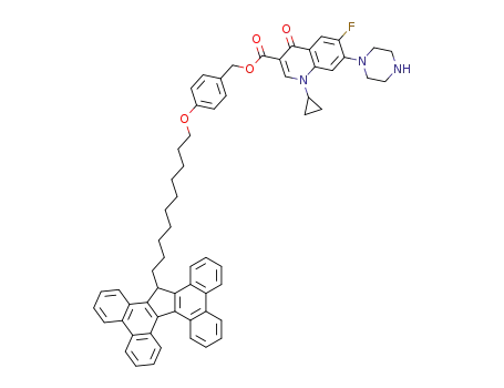 4-[10-(17'-Tetrabenzo[acgi]fluorenyl)decyloxy]benzyl 1-cyclopropyl-6-fluoro-1,4-dihydro-4-oxo-7-(1-piperazinyl)-3-quinolinecarboxylate