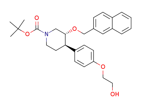 (3R,4R)-4-[4-(2-Hydroxy-ethoxy)-phenyl]-3-(naphthalen-2-ylmethoxy)-piperidine-1-carboxylic acid tert-butyl ester