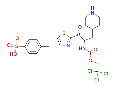 (2-oxo-1-piperidin-4-ylmethyl-2-thiazol-2-yl-ethyl)-carbamic acid 2,2,2-trichloro-ethyl ester; compound with toluene-4-sulfonic acid