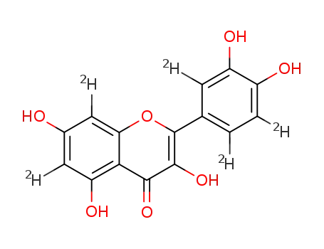 3,5,7-trihydroxy-2-(3,4-dihydroxyphenyl-2,5,6-D3)-4H-1-benzopyran-4-one-6,8-D2