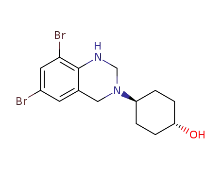 6,8-dibromo-3-(trans-4-hydroxycyclohexyl)-1,2,3,4-tetrahydroquinazoline