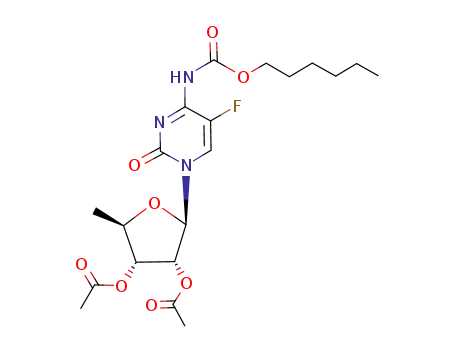 Acetic acid (2R,3R,4R,5R)-4-acetoxy-2-(5-fluoro-4-hexyloxycarbonylamino-2-oxo-2H-pyrimidin-1-yl)-5-methyl-tetrahydro-furan-3-yl ester