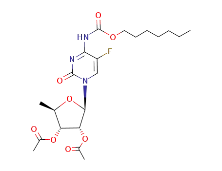 Acetic acid (2R,3R,4R,5R)-4-acetoxy-2-(5-fluoro-4-heptyloxycarbonylamino-2-oxo-2H-pyrimidin-1-yl)-5-methyl-tetrahydro-furan-3-yl ester