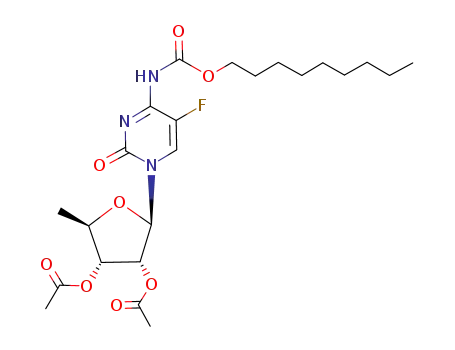 Acetic acid (2R,3R,4R,5R)-4-acetoxy-2-(5-fluoro-4-nonyloxycarbonylamino-2-oxo-2H-pyrimidin-1-yl)-5-methyl-tetrahydro-furan-3-yl ester