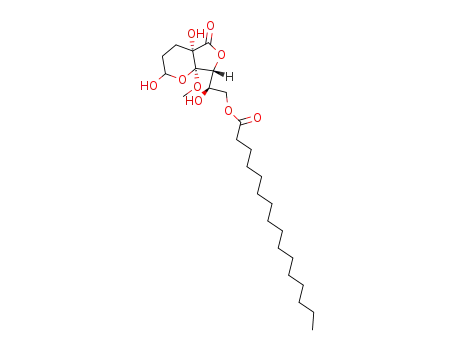 Hexadecanoic acid (R)-2-((4aS,7R,7aR)-2,4a-dihydroxy-7a-methoxy-5-oxo-hexahydro-furo[3,4-b]pyran-7-yl)-2-hydroxy-ethyl ester
