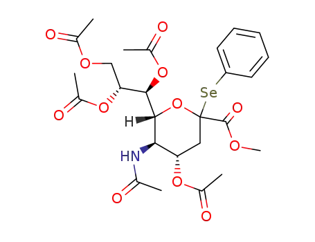 (4S,5R,6R)-4-Acetoxy-5-acetylamino-2-phenylselanyl-6-((1S,2R)-1,2,3-triacetoxy-propyl)-tetrahydro-pyran-2-carboxylic acid methyl ester
