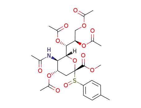 (2S,4S,5R,6R)-4-Acetoxy-5-acetylamino-2-(toluene-4-sulfinyl)-6-((1S,2R)-1,2,3-triacetoxy-propyl)-tetrahydro-pyran-2-carboxylic acid methyl ester