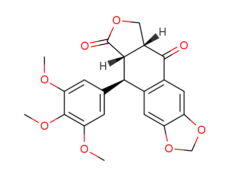 Molecular Structure of 477-48-5 ((5R)-5,8,8aβ,9-Tetrahydro-5β-(3,4,5-trimethoxyphenyl)furo[3',4':6,7]naphtho[2,3-d]-1,3-dioxole-6(5aβH),9-dione)