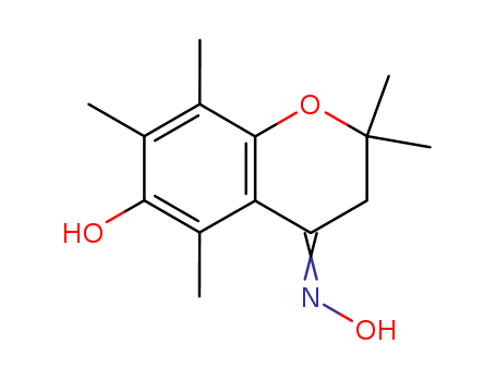 4H-1-Benzopyran-4-one, 2,3-dihydro-6-hydroxy-2,2,5,7,8-pentamethyl-, oxime