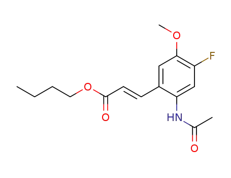 butyl (E)-3-[2-(acetylamino)-4-fluoro-5-methoxyphenyl]-2-propenoate