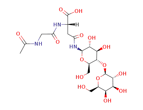 (S)-2-(2-Acetylamino-acetylamino)-N-[(2R,3R,4R,5S,6R)-3,4-dihydroxy-6-hydroxymethyl-5-((2S,3R,4S,5R,6R)-3,4,5-trihydroxy-6-hydroxymethyl-tetrahydro-pyran-2-yloxy)-tetrahydro-pyran-2-yl]-succinamic acid