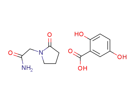 2,5-dihydroxy-benzoic acid; compound with 2-(2-oxo-pyrrolidin-1-yl)-acetamide