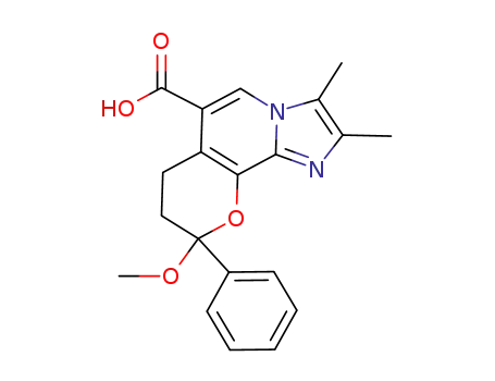 9-methoxy-2,3-dimethyl-9-phenyl-7H-8,9-dihydropyrano[2,3-c]imidazo[1,2-a]pyridine-6-carboxylic acid