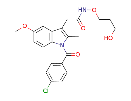 2-{1-[(4-chlorophenyl)carbonyl]-5-methoxy-2-methylindol-3-yl}-N-(3-hydroxypropoxy)acetamide