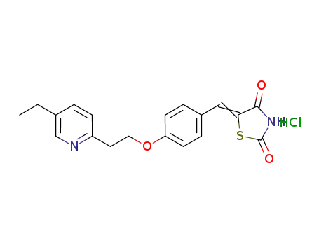 5-[[4-[2-(5-ethyl-2-pyridinyl)ethoxy]phenyl]methylene]-thiazolidine-2,4-dione hydrogen chloride