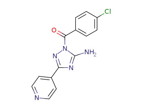 1-(4-chlorobenzoyl)-3-(4-pyridyl)-1H-1,2,4-triazole-5-amine.