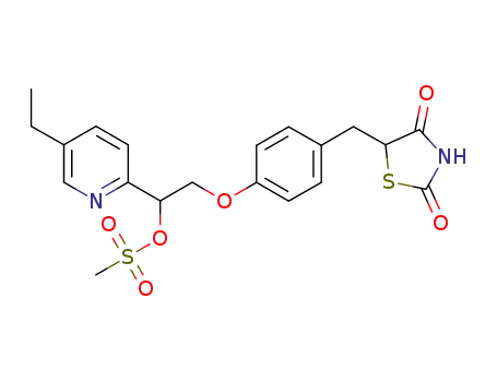 5-{4-[2-(5-ethylpyridin-2-yl)-2-mesylethoxy]benzyl}-2,4-thiazolidene dione