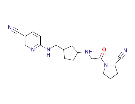6-((1SR,3RS)-3-{2-[(2S)-2-cyanopyrrolidin-1-yl]-2-oxoethylamino}cyclopentylmethylamino)nicotinonitrile